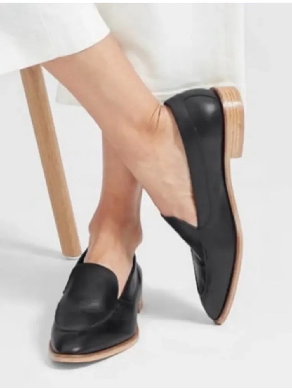 Everlane The Modern Loafer Black Leather Made In Italy Slip On sz 9.5